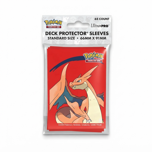 Protège-cartes Ultra Pro Dracaufeu format standard 66 x 91 mm, paquet de 65 sleeves pour cartes Pokémon