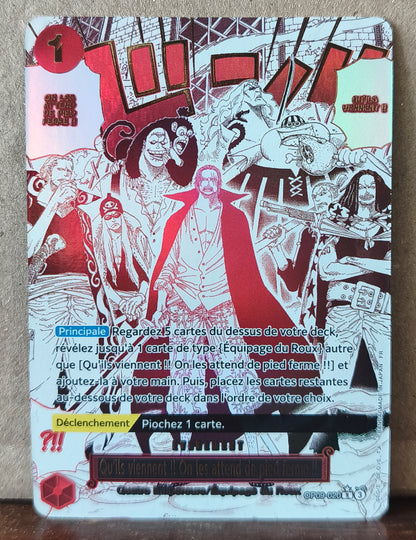 Carte One Piece OP09-020 Shanks PRB02 Parallèle FR, recto de l'exemplaire vendu