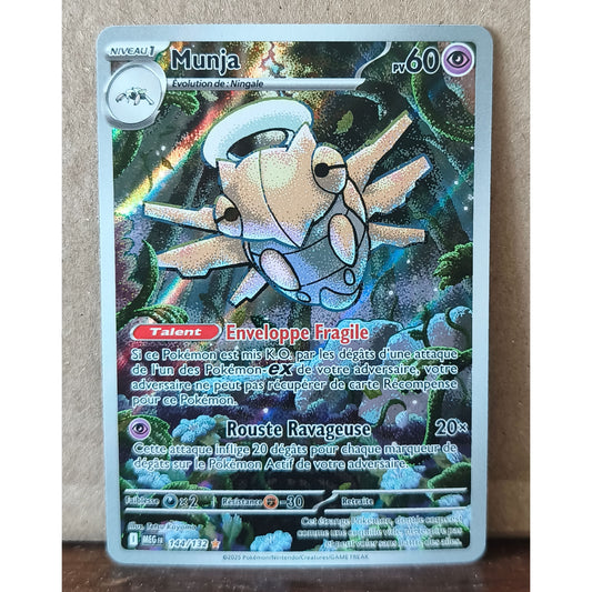 Carte Pokémon Munja 144/132 Illustration Rare Méga-Évolution, recto de l'exemplaire vendu