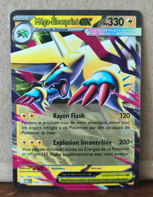 Carte Pokémon Méga-Élecsprint 050/132 Méga-Évolution, recto de l'exemplaire vendu
