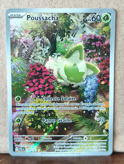 Carte Pokémon Poussacha 196/193 Évolutions à Paldea, recto de l'exemplaire vendu