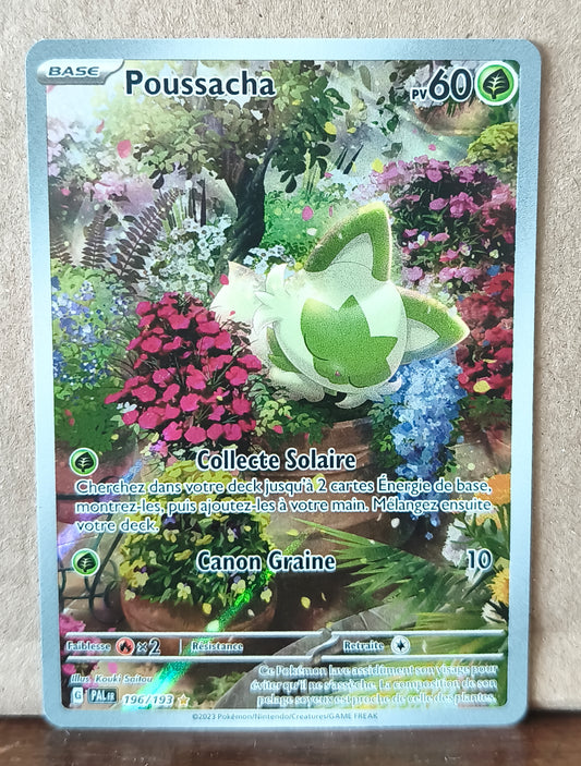 Carte Pokémon Poussacha 196/193 Évolutions à Paldea, recto de l'exemplaire vendu