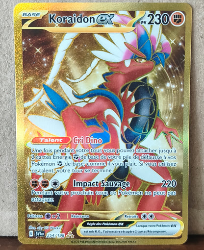 Carte Pokémon Koraidon EX 254/198 Écarlate et Violet, recto de l'exemplaire vendu