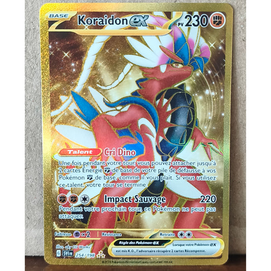 Carte Pokémon Koraidon EX 254/198 Écarlate et Violet, recto de l'exemplaire vendu