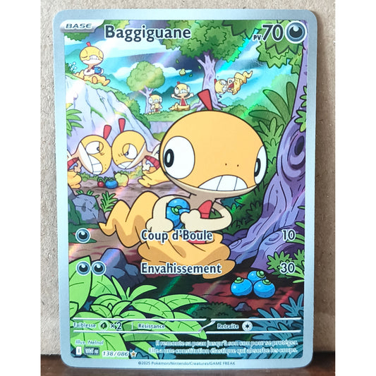 Carte Pokémon Baggiguane 138/086 Illustration Rare Flamme Blanche, recto de l'exemplaire vendu
