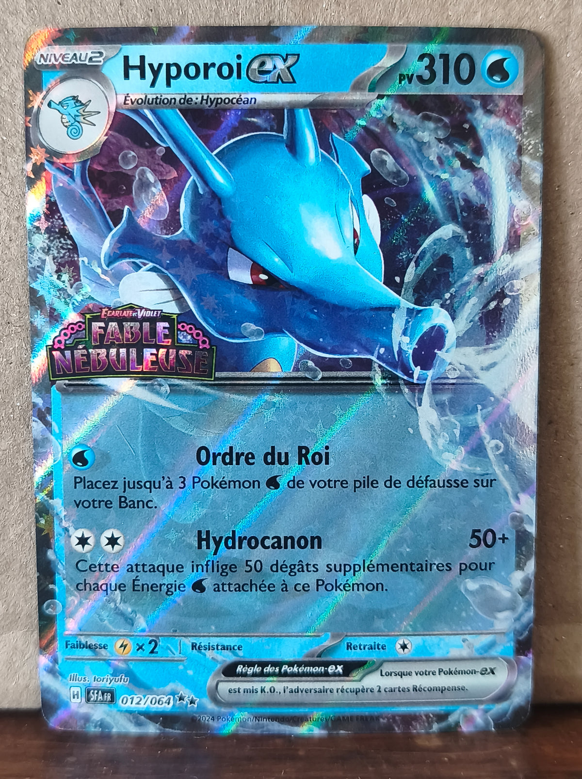 Carte Pokémon Hyporoi EX 012/064 Fable Nébuleuse, recto de l'exemplaire vendu