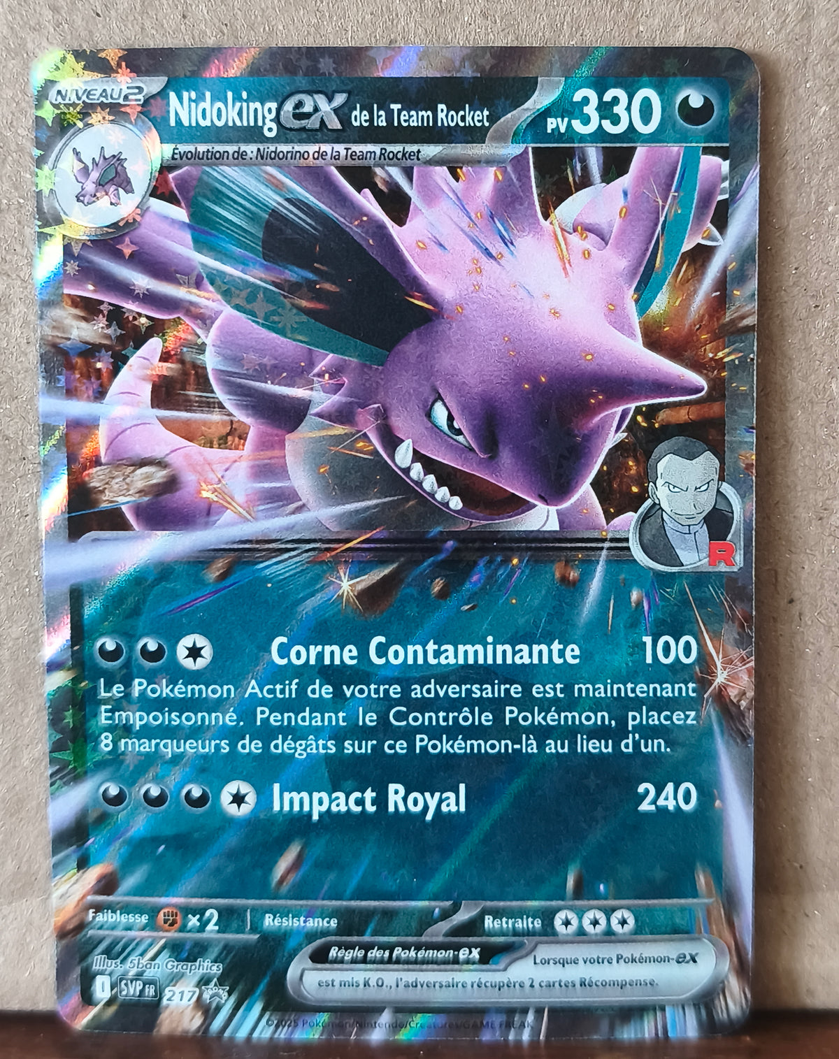 Carte Pokémon Nidoking EX SVP217 promo, recto de l'exemplaire vendu