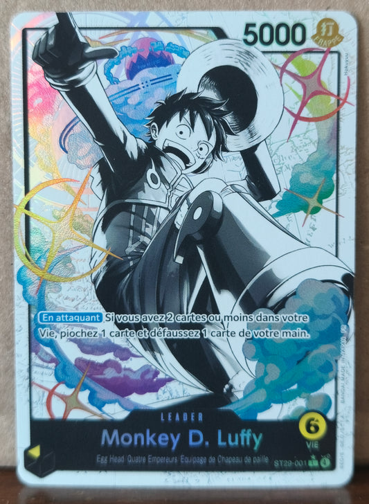 Carte One Piece ST29-001 Monkey D. Luffy Alternate Art Egg Head FR, recto de l'exemplaire vendu