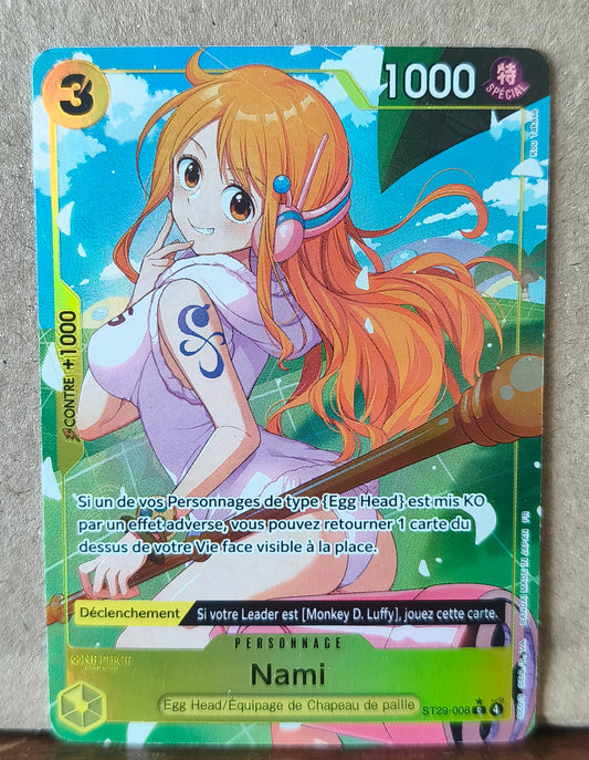 Carte One Piece ST29-008 Nami Alternate Art Egg Head FR, recto de l'exemplaire vendu