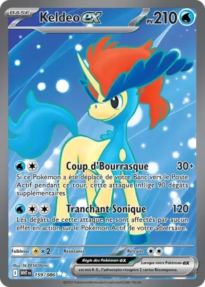 Keldeo EX - 159/086 - Flamme Blanche