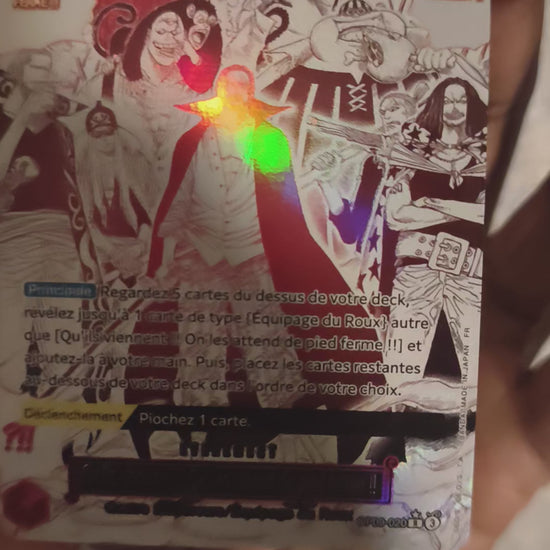 Vidéo de la carte One Piece OP09-020 Équipage de Shanks PRB02 Parallèle FR, exemplaire vendu
